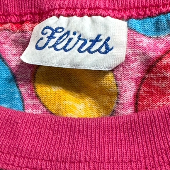 Vintage 90’s LOONEY TUNES Bugs Bunny Polka Dot Tee T Shirt Pink XXL 2XL FLIRTS - Picture 4 of 5